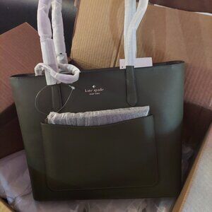 Kate Spade Staci PVC Large tote set (green)